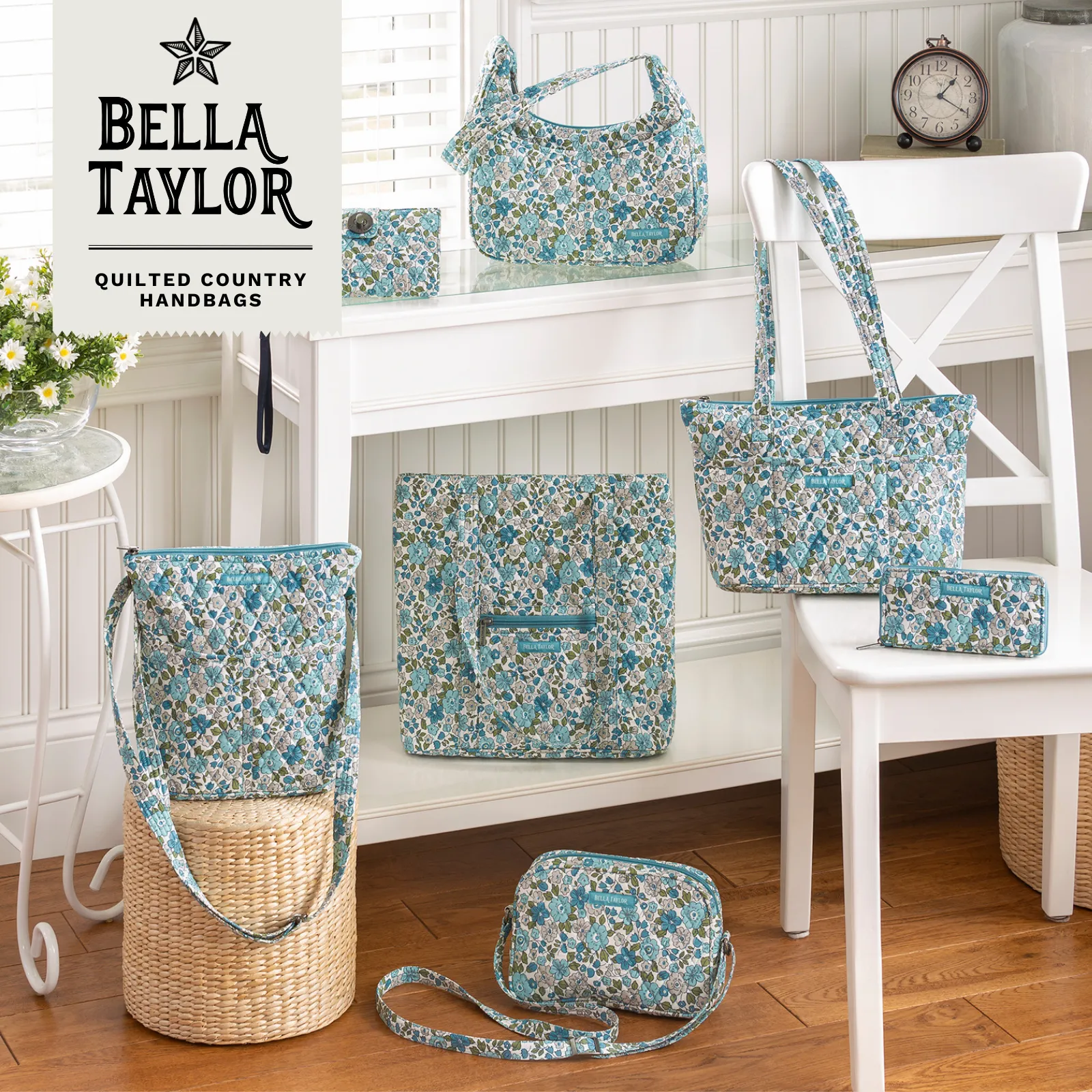 Delicate Floral Blue Book Cover