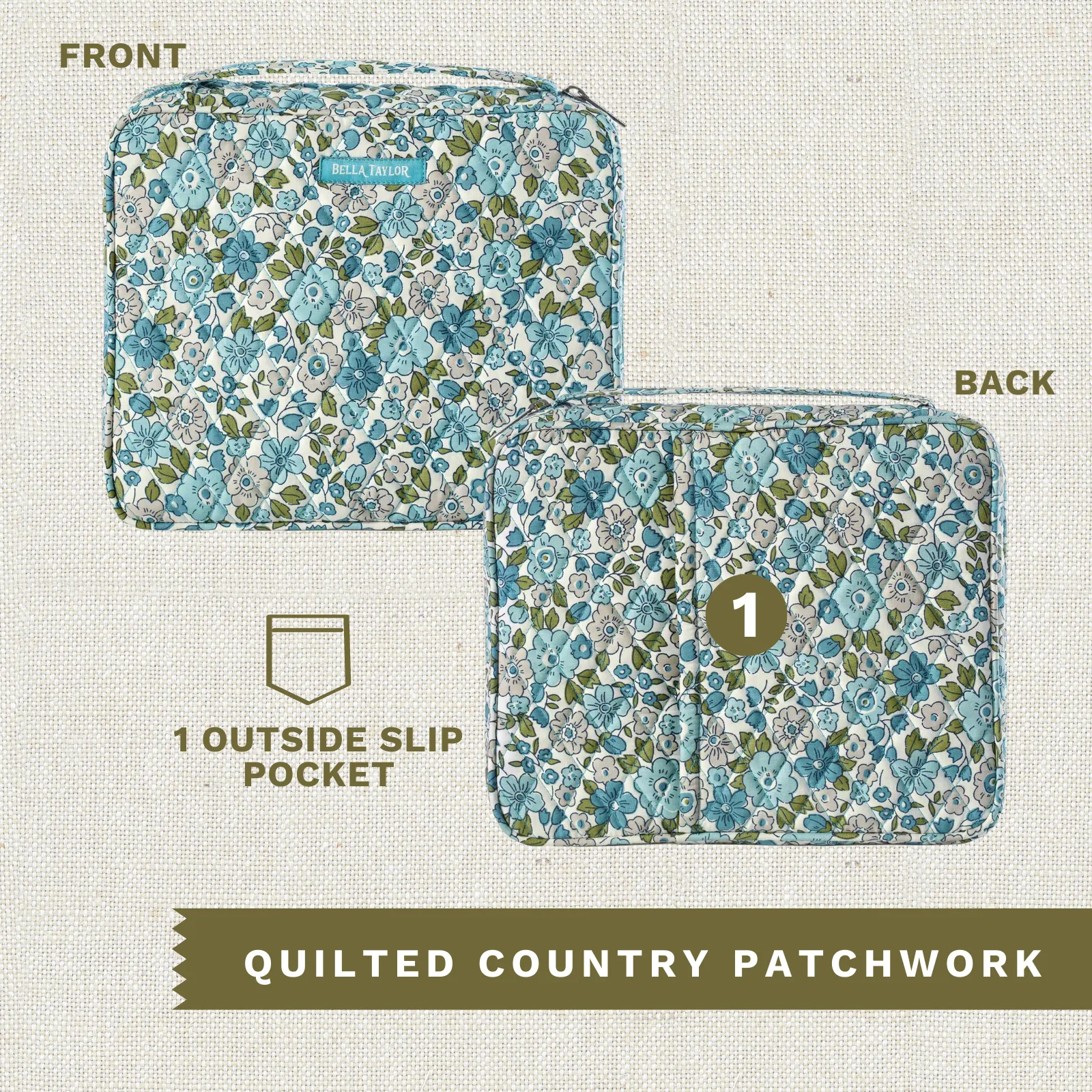 Delicate Floral Blue Book Cover