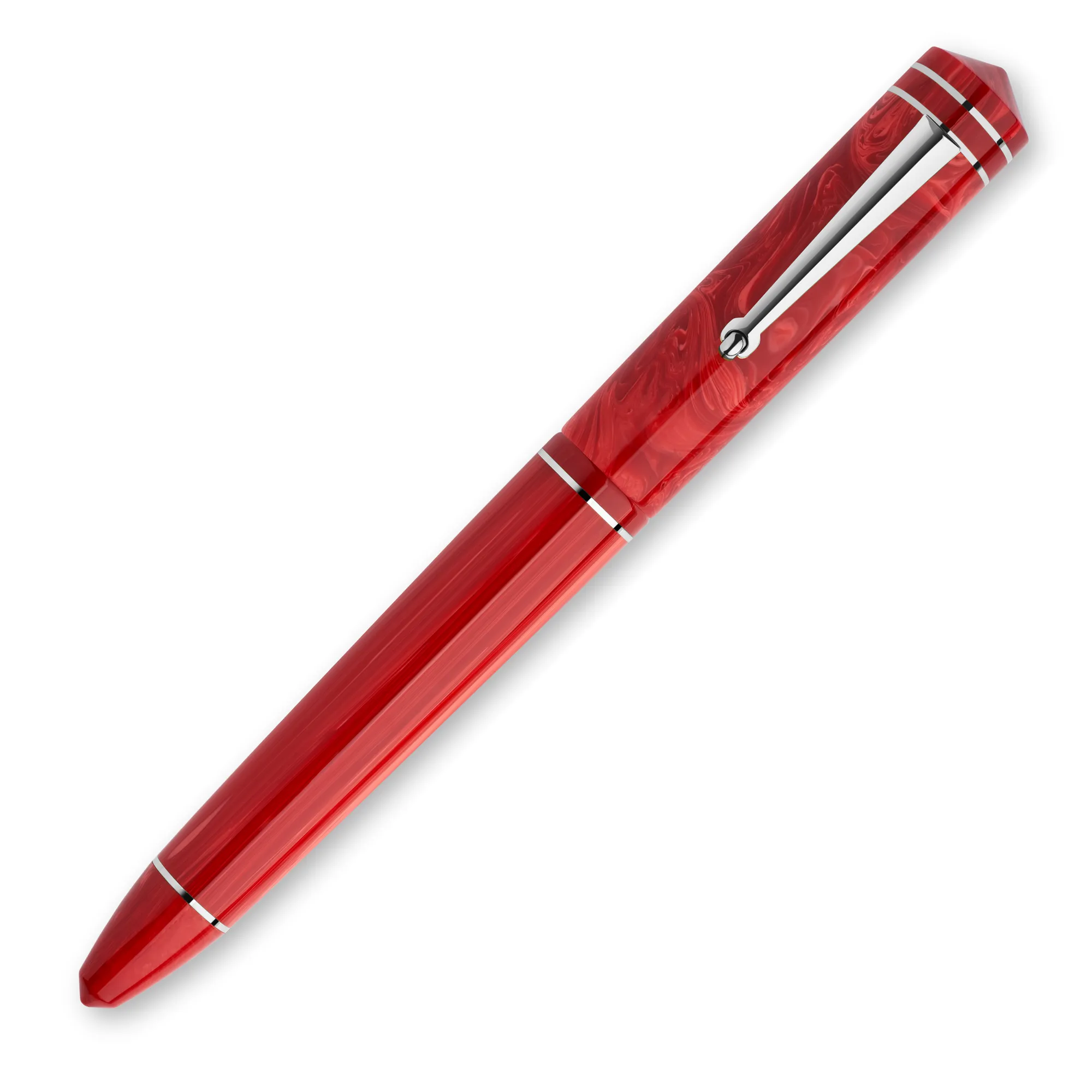 Delta Write Balance Fountain Pen Red with Palladium