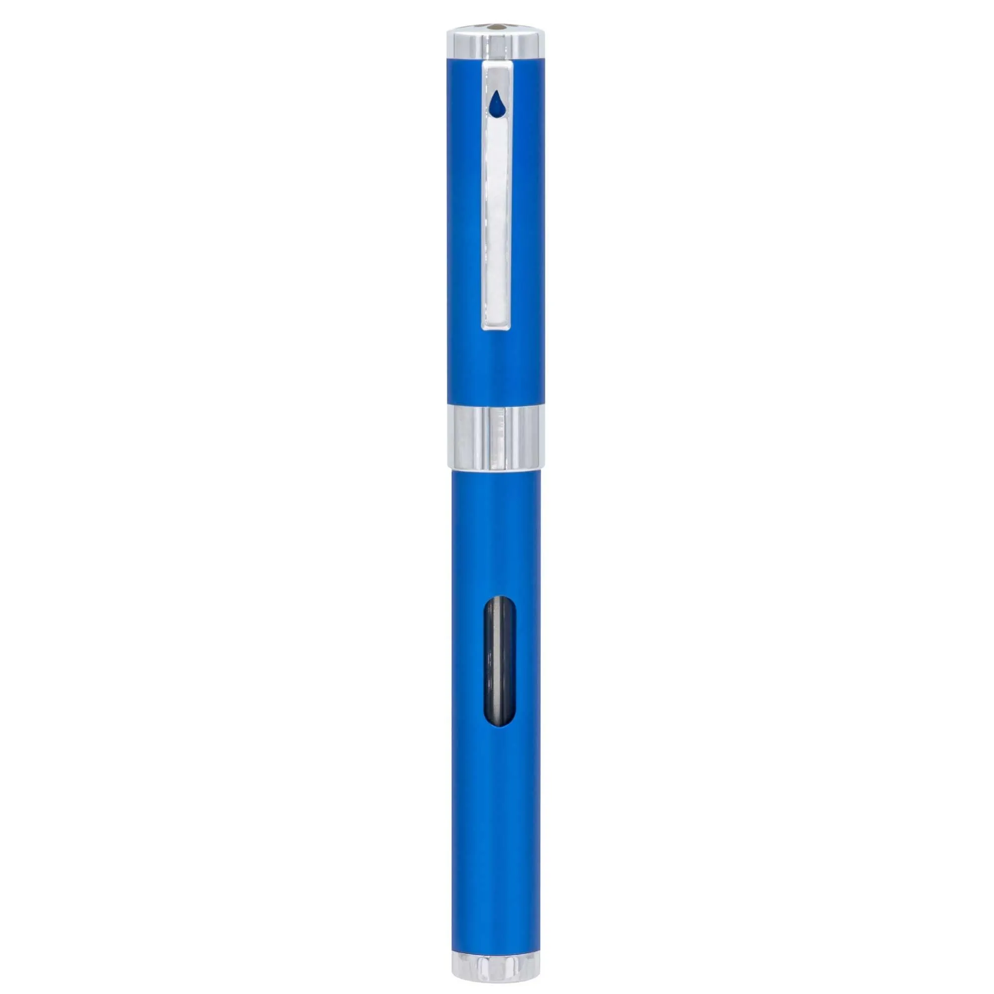 Diplomat Fountain Pen - Nexus Blue/Chrome Aluminum with Steel Fine Nib | D40503023