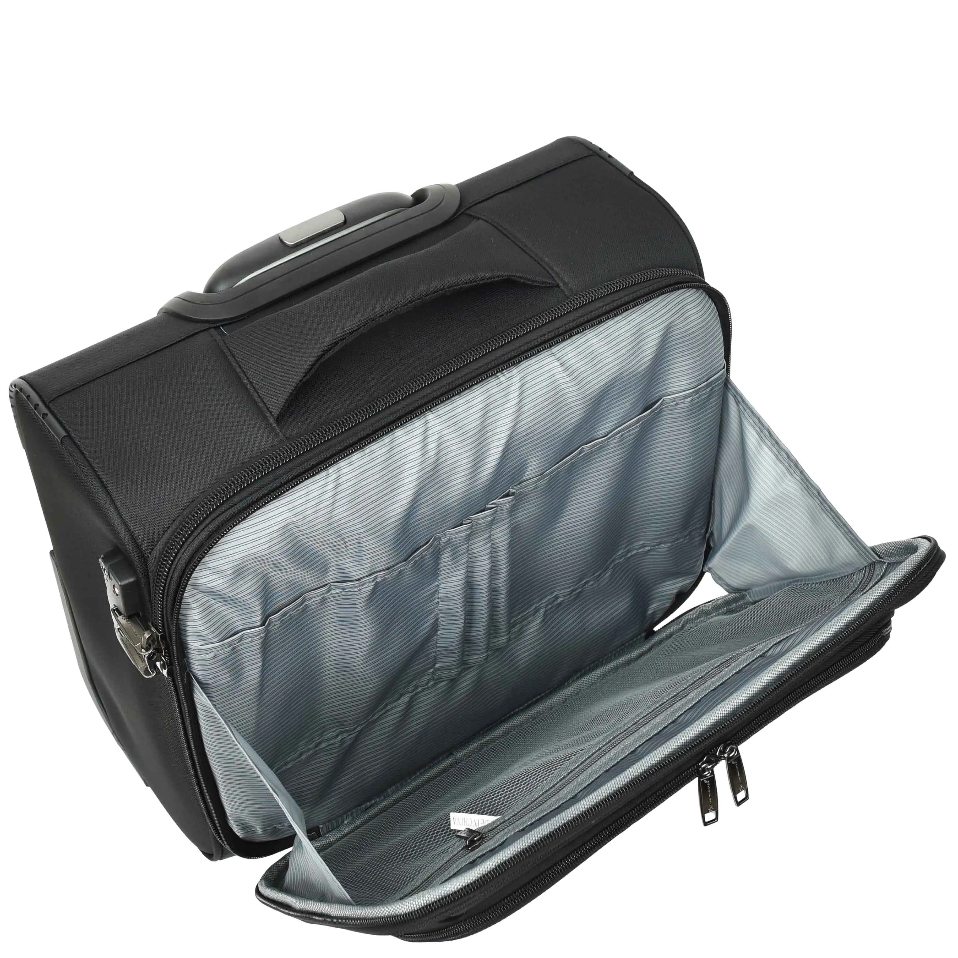 DR682 Cabin Size Wheeled Business Office Bag Pilot Case Black