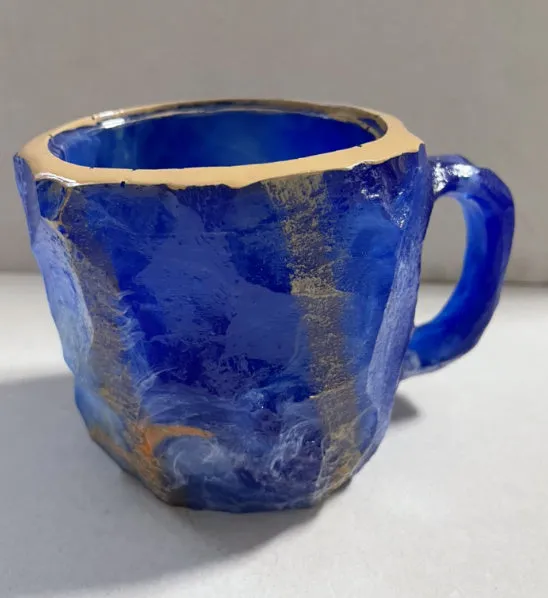 Elegant 400 ml Resin Mineral Cristal coffee Mug with handle- perfect for Christmas Gift, Home décor and Kitchen Use