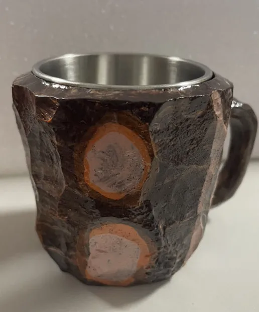 Elegant 400 ml Resin Mineral Cristal coffee Mug with handle- perfect for Christmas Gift, Home décor and Kitchen Use