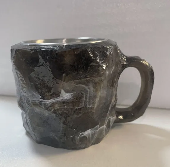 Elegant 400 ml Resin Mineral Cristal coffee Mug with handle- perfect for Christmas Gift, Home décor and Kitchen Use