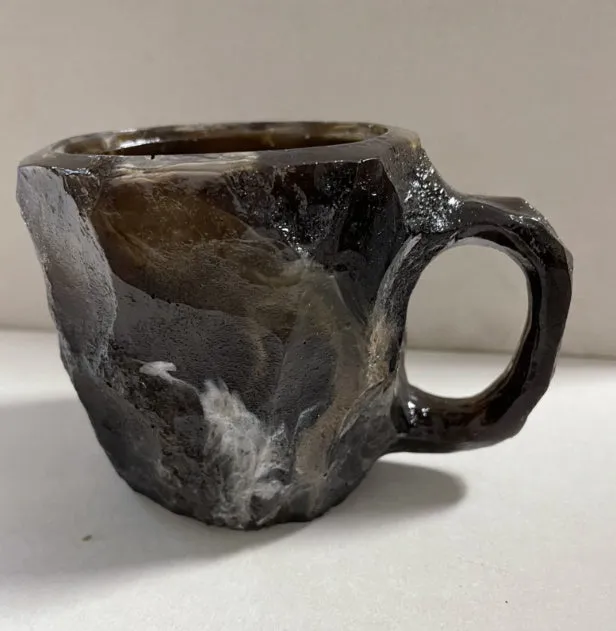 Elegant 400 ml Resin Mineral Cristal coffee Mug with handle- perfect for Christmas Gift, Home décor and Kitchen Use