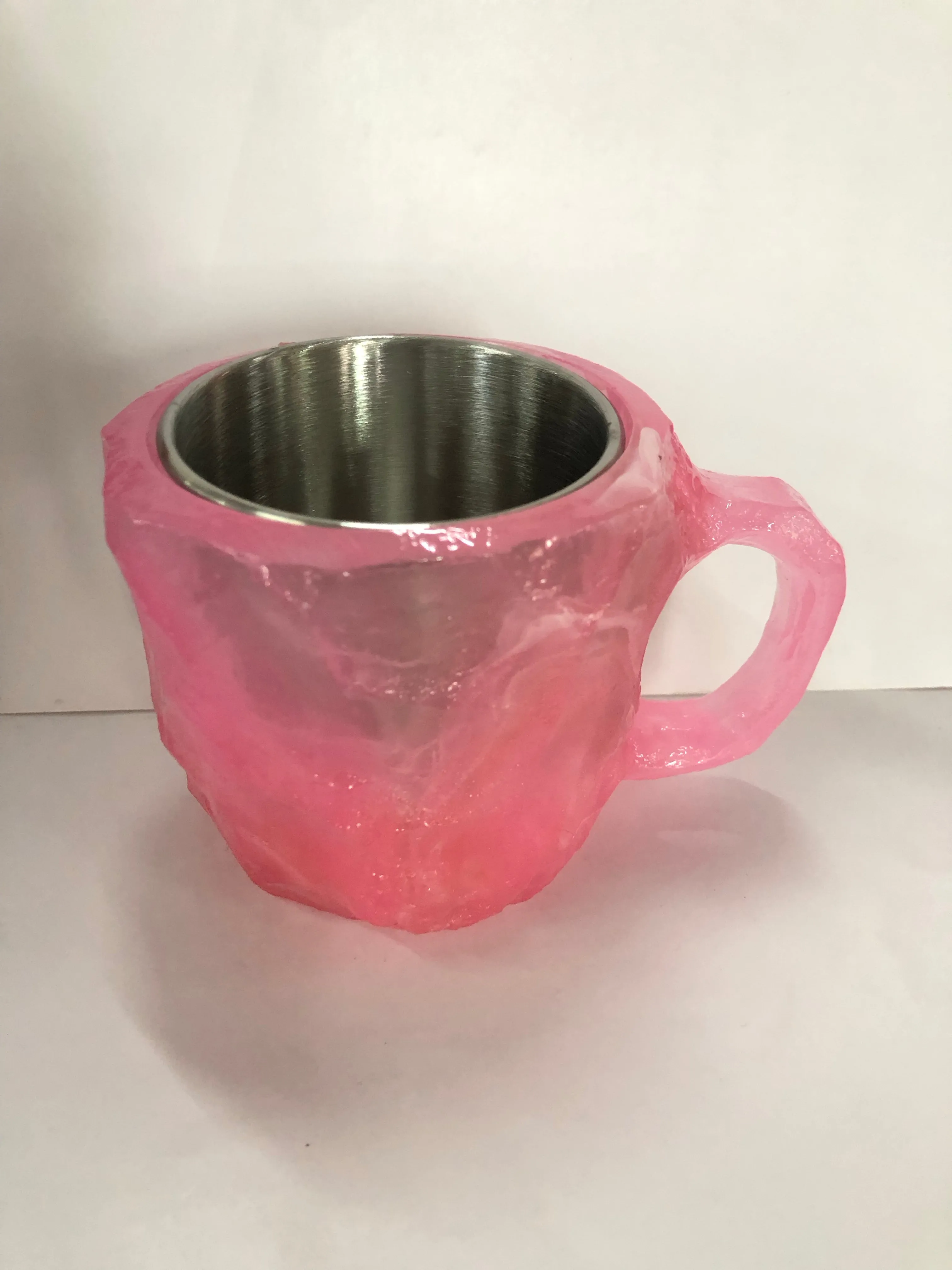 Elegant 400 ml Resin Mineral Cristal coffee Mug with handle- perfect for Christmas Gift, Home décor and Kitchen Use