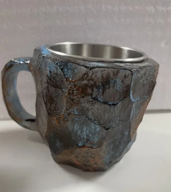 Elegant 400 ml Resin Mineral Cristal coffee Mug with handle- perfect for Christmas Gift, Home décor and Kitchen Use