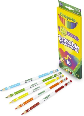 Erasable Colored Pencils, 10 Count