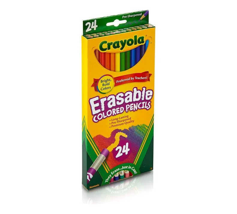 Erasable Colored Pencils, 24 Count