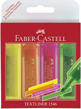 FABER-CASTELL Super-Fluorescent Highlighter - (Pack of 4)