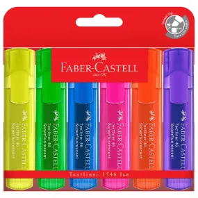 Faber-Castell Textliner 46 Ice Highlighter SuperFluorescent Colours Pack 6