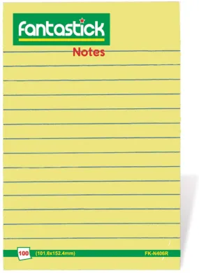 Fantastick Sticky Notes 4x6" - Plain Pad
