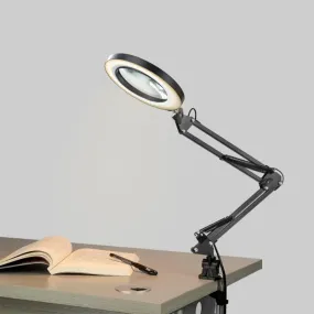 Flexible LED Lighted Magnifying Desk Glass Lamp