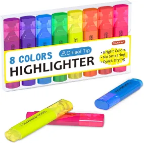 Fluorescent Colors Highlighters - Set of 8