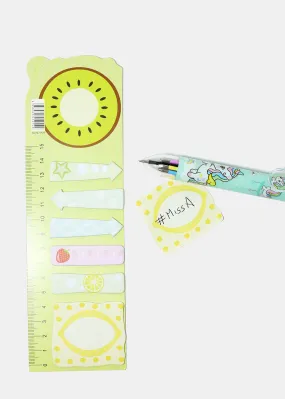 Fruit Index Sticky Notes & Ruler
