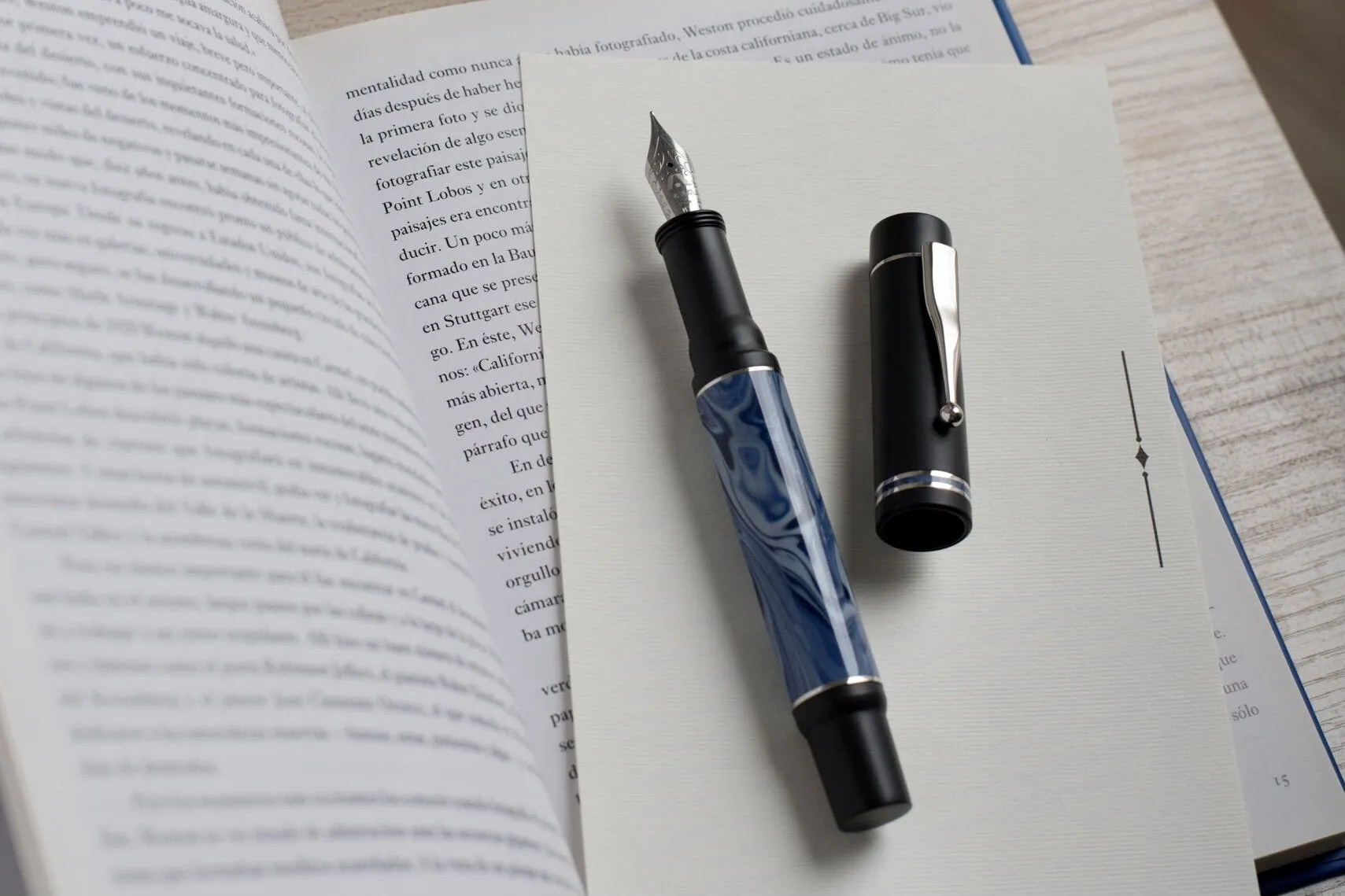 Gioia Alleria Mare Fountain Pen Rhodium Trim