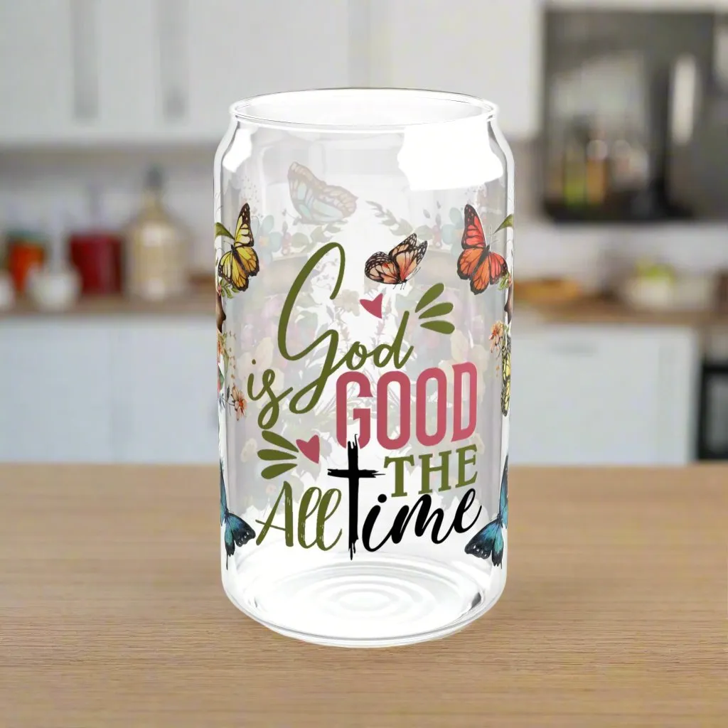 God Is Good All the Time Glass Sipper