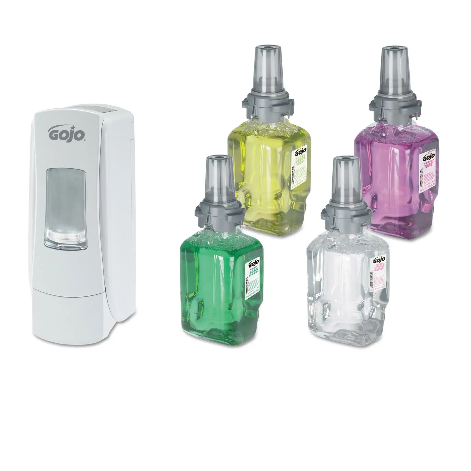 GOJO Adx-7 Dispenser, 700 Ml, 3.7" X 3.5" X 9.7", White, 6/Carton - GOJ878006CT