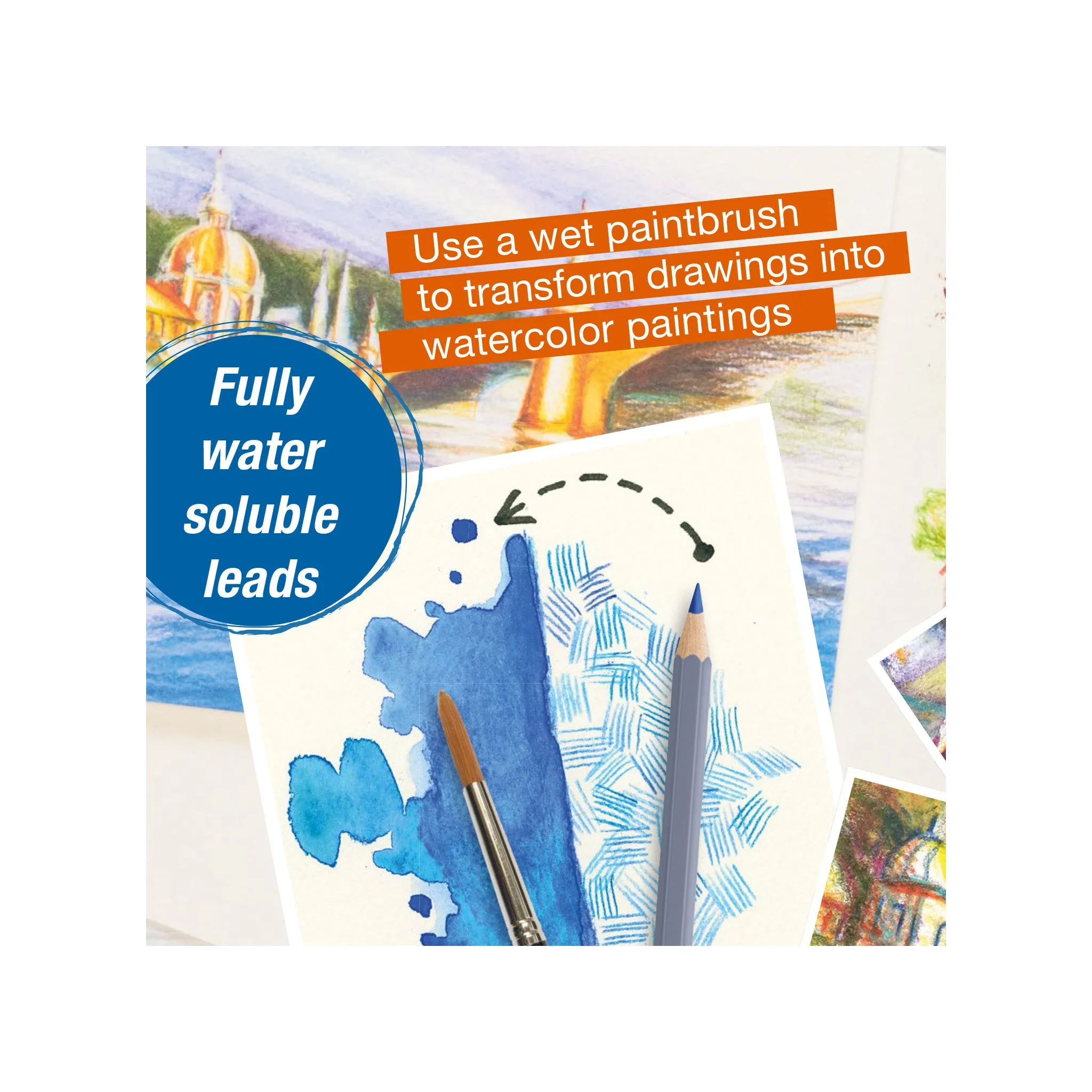 Goldfaber Aqua Watercolor Pencils, Tin of 36 - #114636