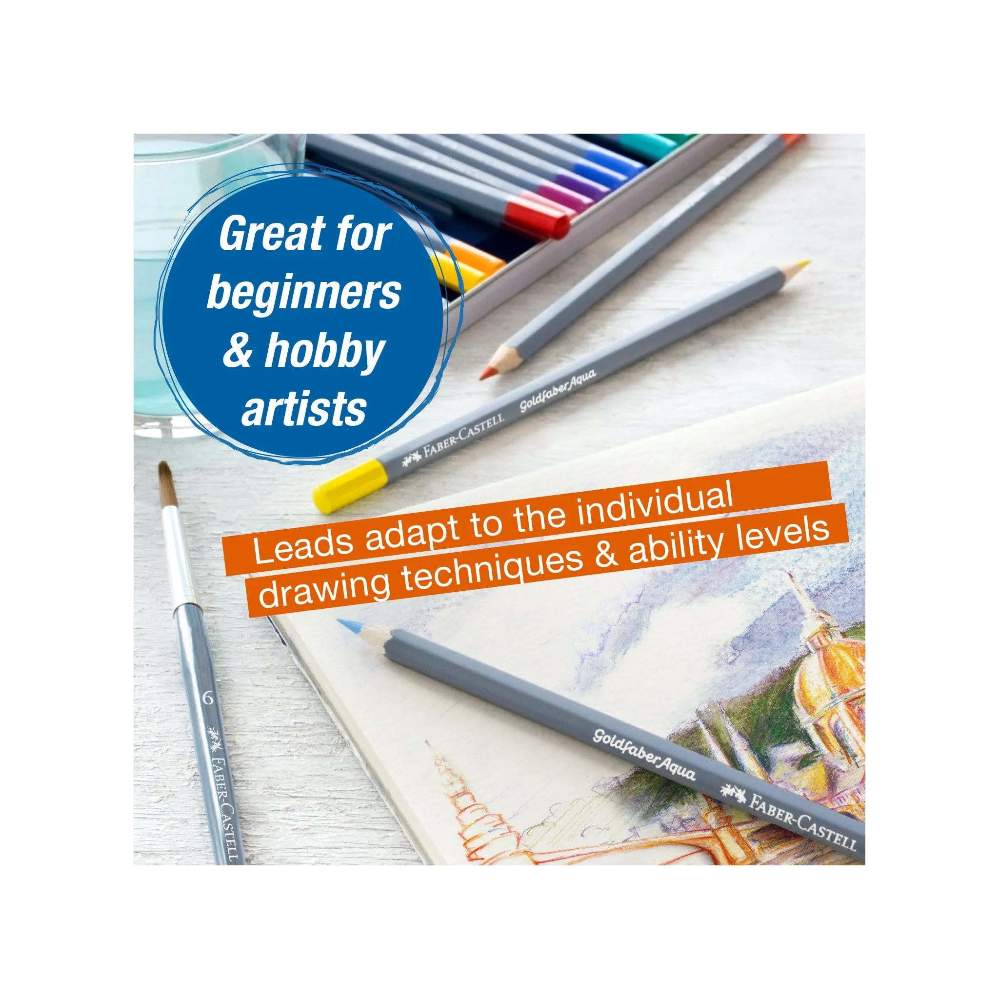 Goldfaber Aqua Watercolor Pencils, Tin of 36 - #114636