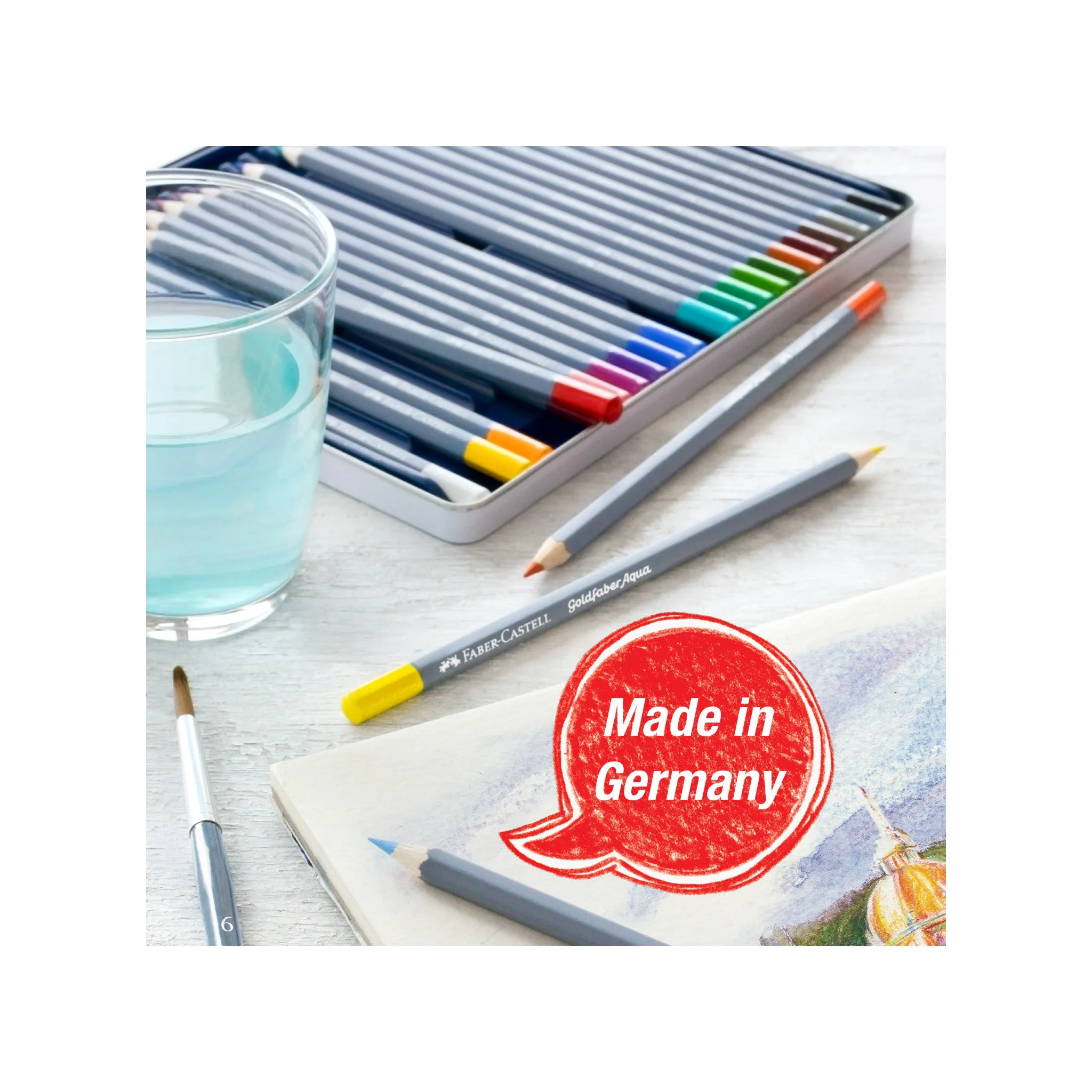 Goldfaber Aqua Watercolor Pencils, Tin of 36 - #114636
