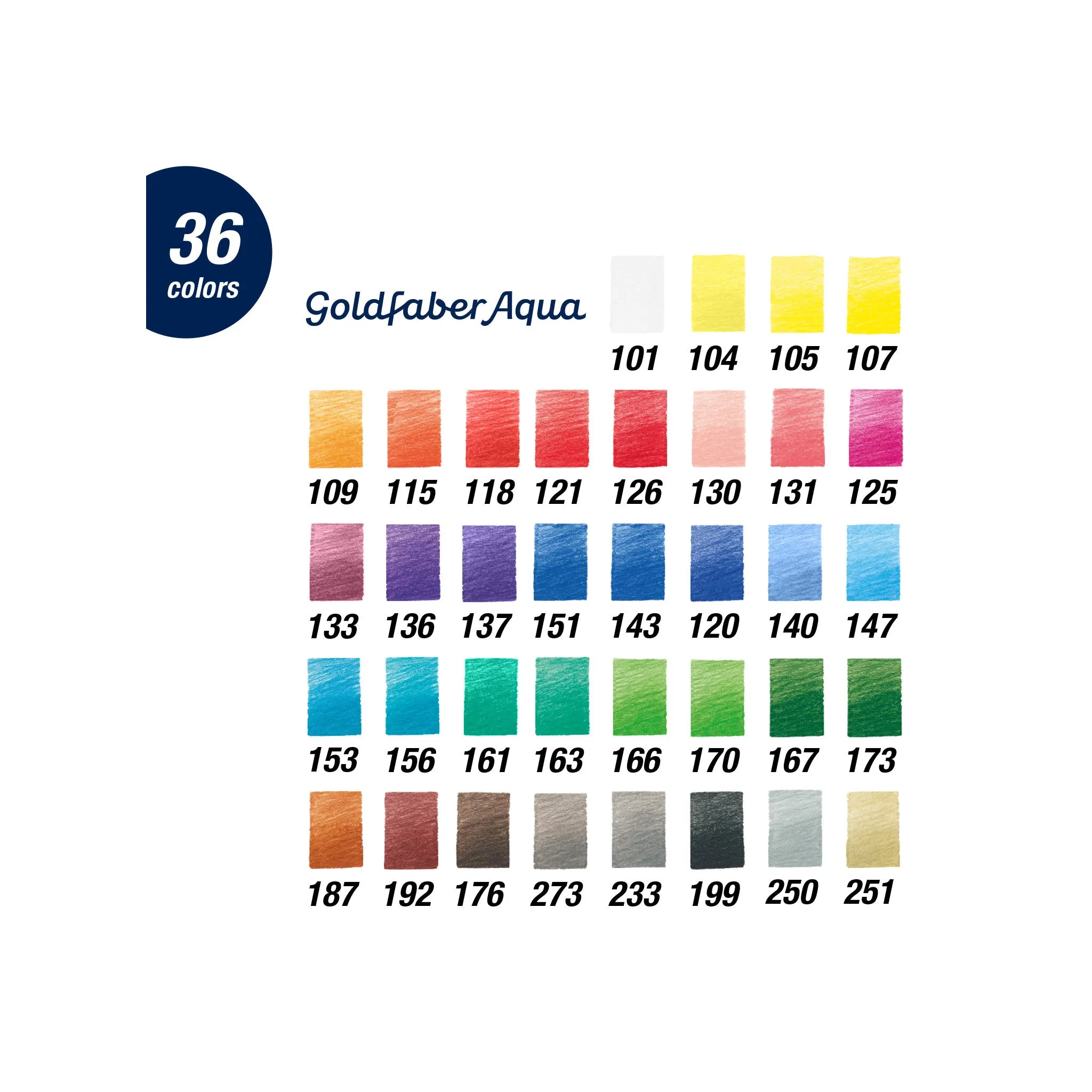 Goldfaber Aqua Watercolor Pencils, Tin of 36 - #114636