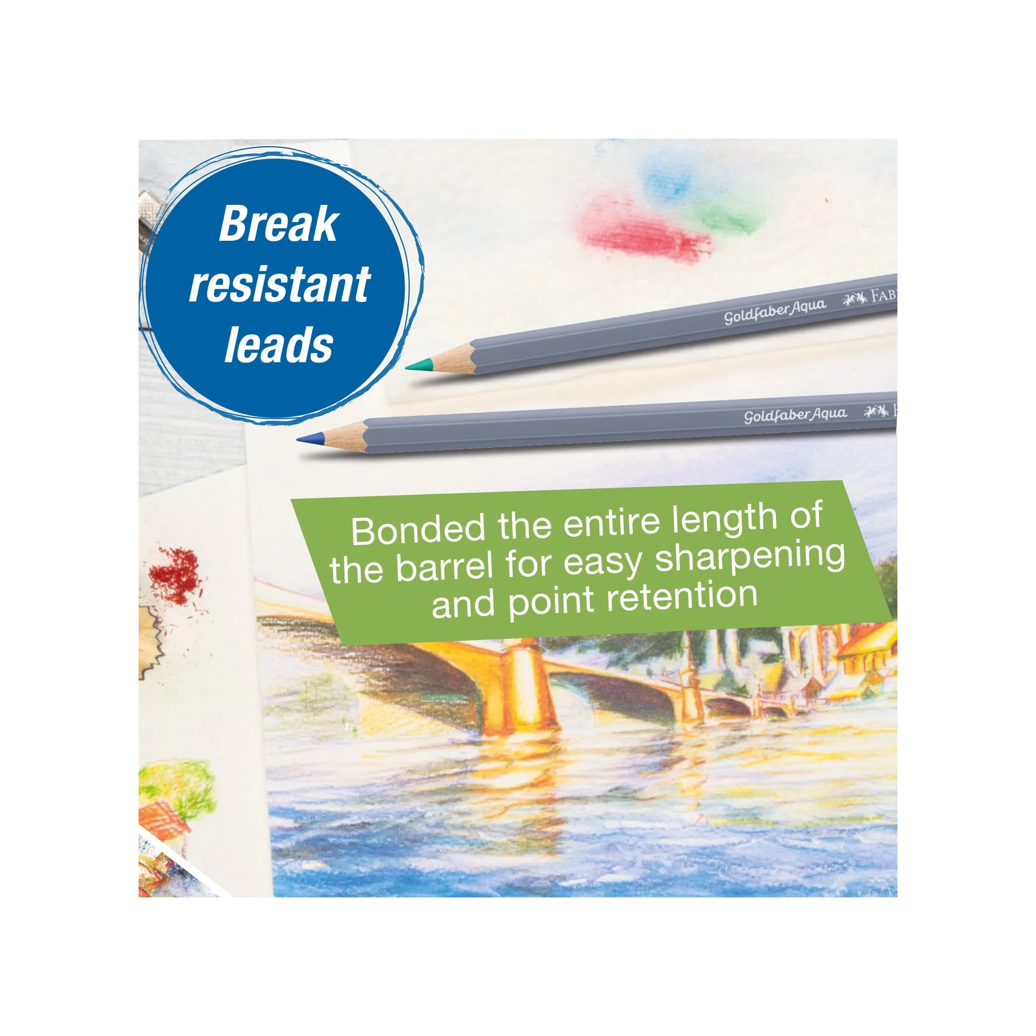 Goldfaber Aqua Watercolor Pencils, Tin of 36 - #114636