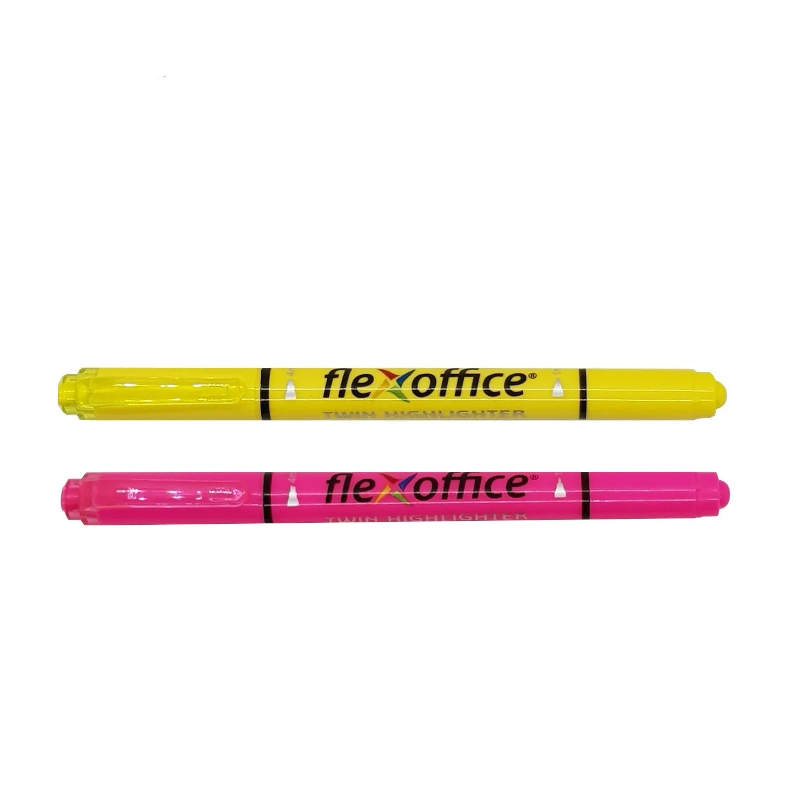 Grabbit Flexoffice Dual Tip Highlighters - Pink & Yellow