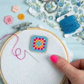 Granny Square Crochet Magnetic Needle Minder