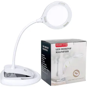 HOMGEN Hands Free Magnifier Lamp Rechargeable