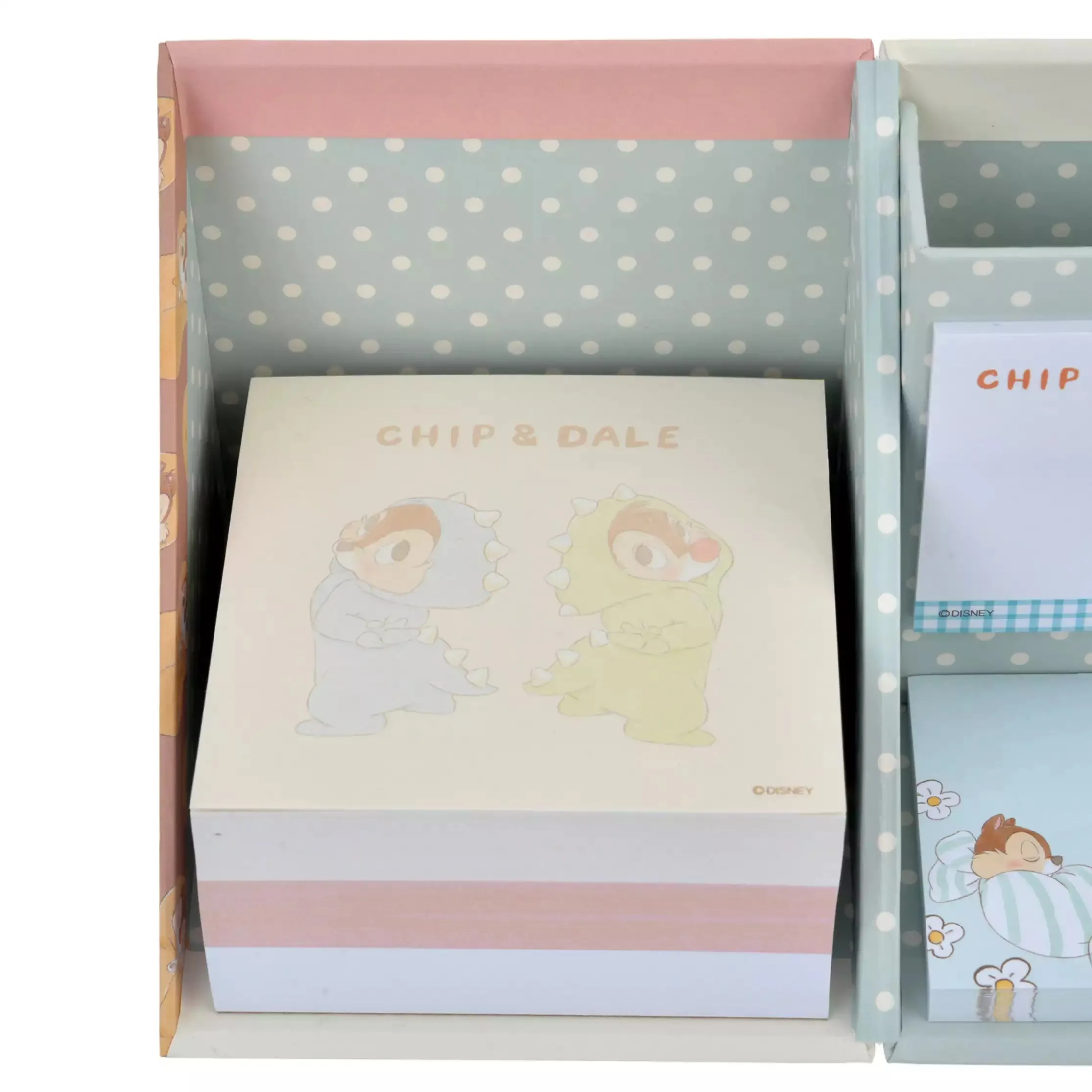 JDS - Chip & Dale "Dinosaur-Designed Pajamas" Colleciton x Chip & Dale Sticky Notes/Memo Pad with Pen Stand