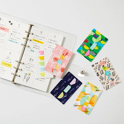 Kanmido Cocofusen x Ayano Usamura A gentle flower that blooms in indigo dye SH Sticky Notes with Refillable Card Cases