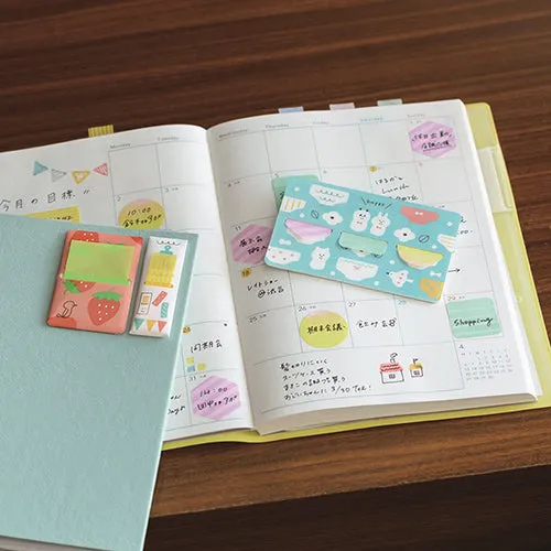 Kanmido Cocofusen x mizutama M Sticky Notes with Refillable Card Cases Dream