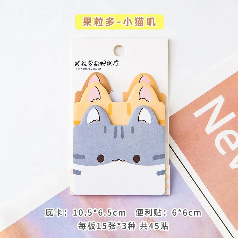Kawaii Animal Sticky Notes
