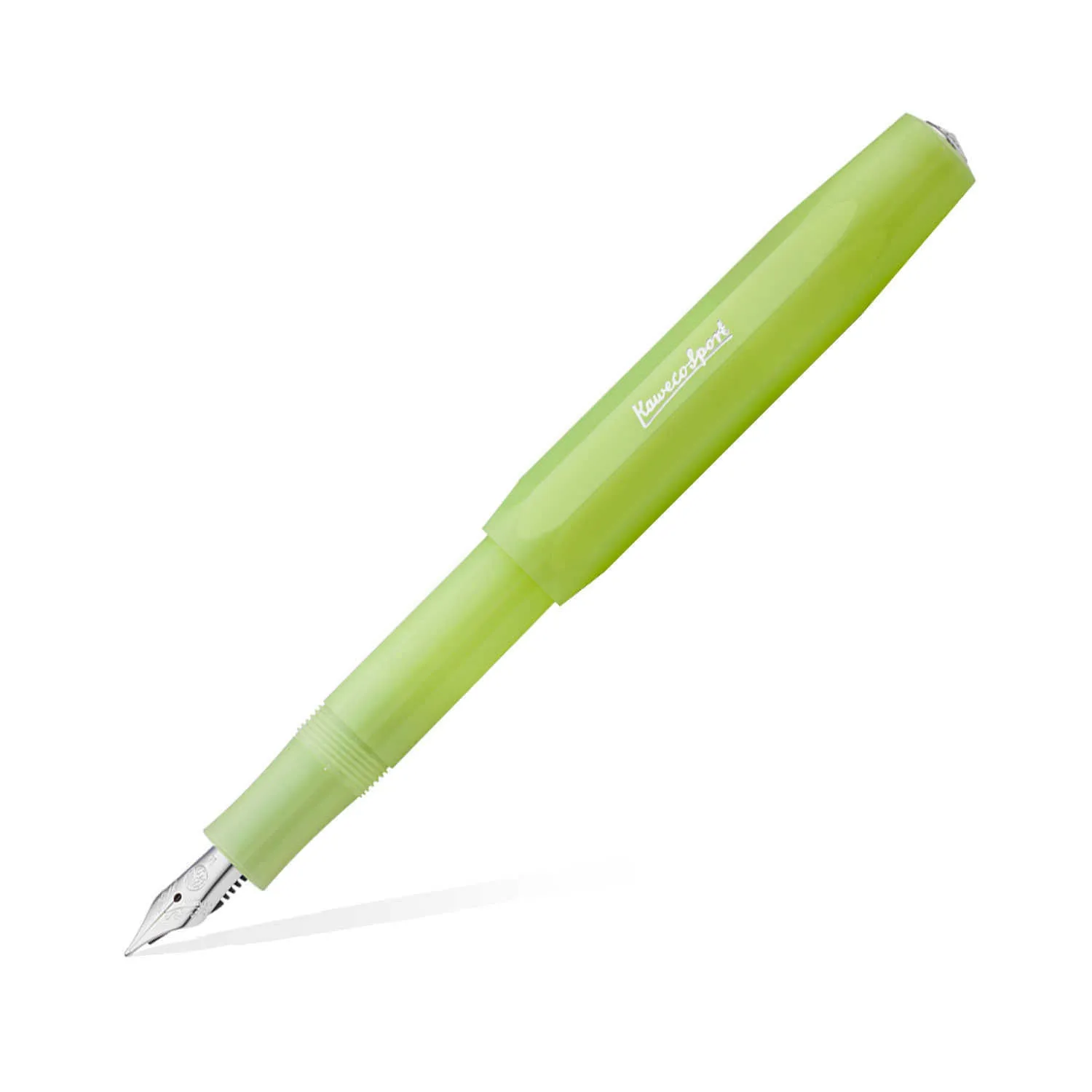 Kaweco Frosted Sport Fountain Pen with Optional Clip - Fine Lime