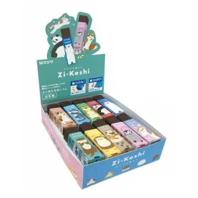 KUTSUWA RE040 Cute Animal Cat Dog Bear Hedgehog Unicorn Penguin Series Part 2 Magnetic Eraser Wipe