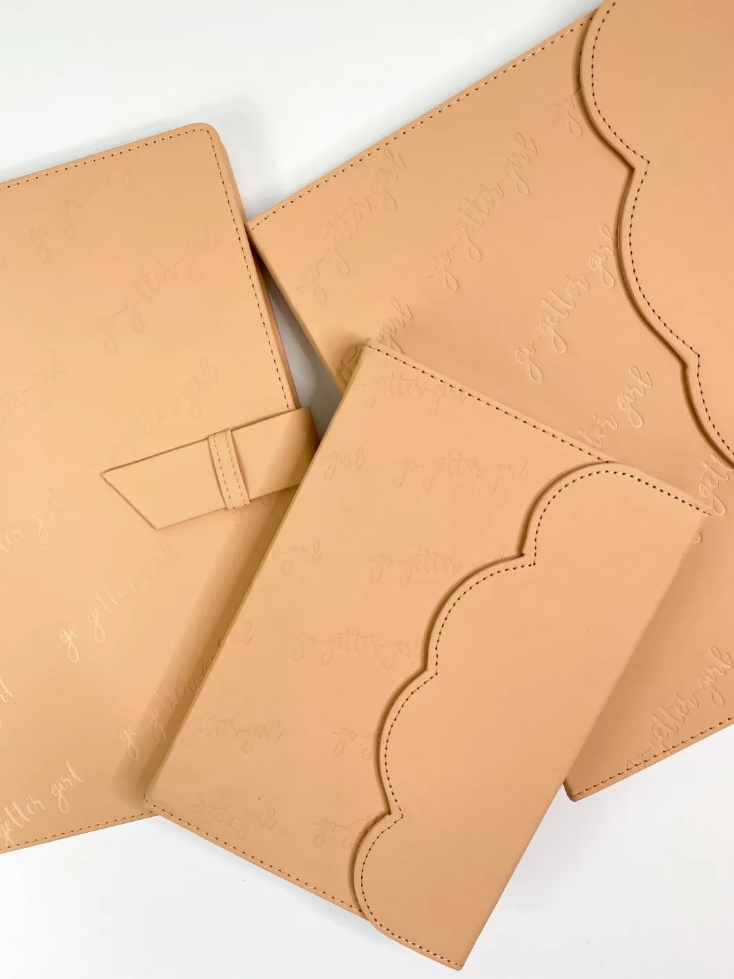 Large Premium Lined Notebook - Scalloped- Taffy