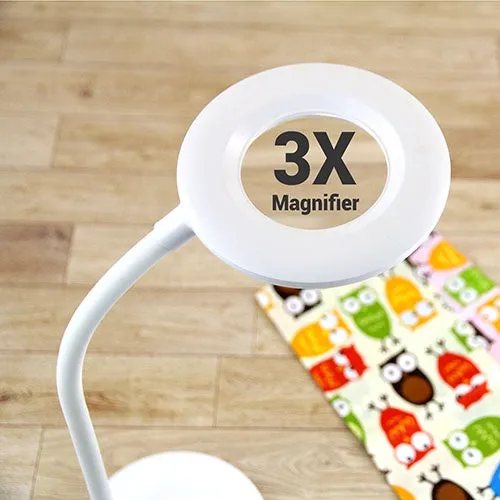 LED Rechargeable Magnifying Desk Lamp