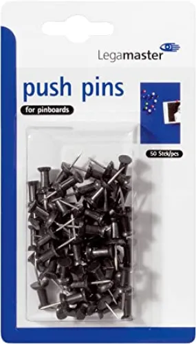 LEGAMASTER PUSH-PINS 50 PIECES BLACK 7-145101
