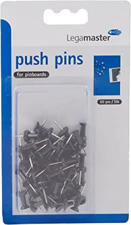 LEGAMASTER PUSH-PINS 50 PIECES BLACK 7-145101