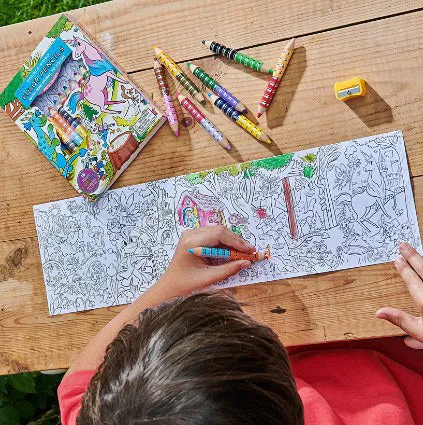 Magical Creatures Double-Sided Colored Pencils with Mini Mural