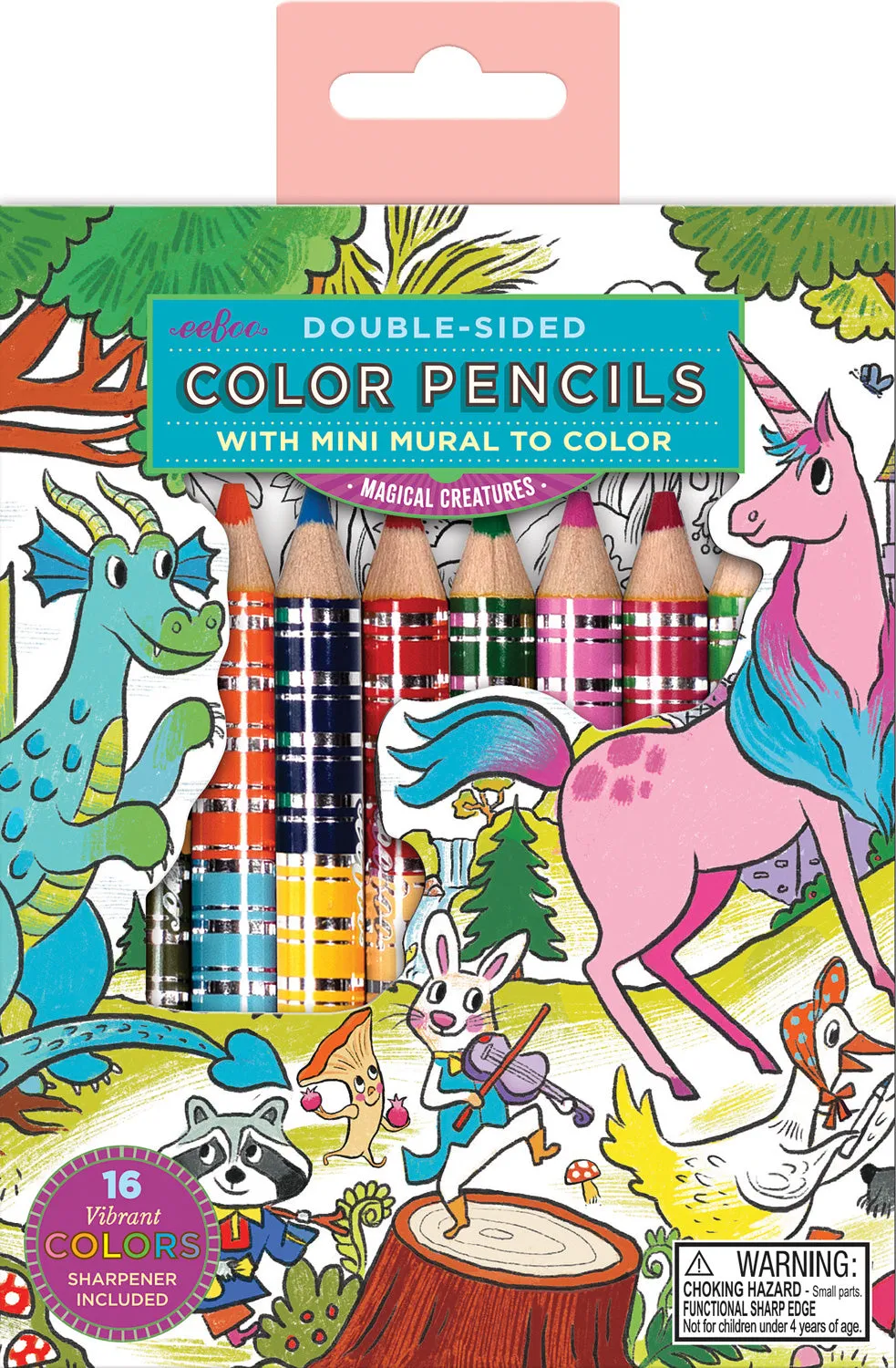 Magical Creatures Double-Sided Colored Pencils with Mini Mural