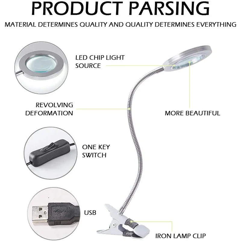 Magnifying Lamp Desk Table Magnifier Light