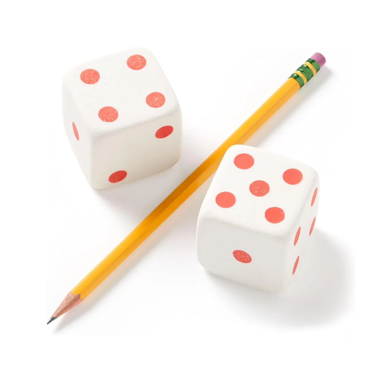 Make Big Mistakes Giant Dice Eraser Set