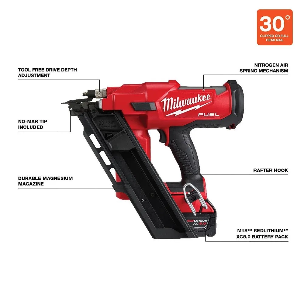 Milwaukee 2745-20 M18 FUEL 30 Degree Framing Nailer (tool only)
