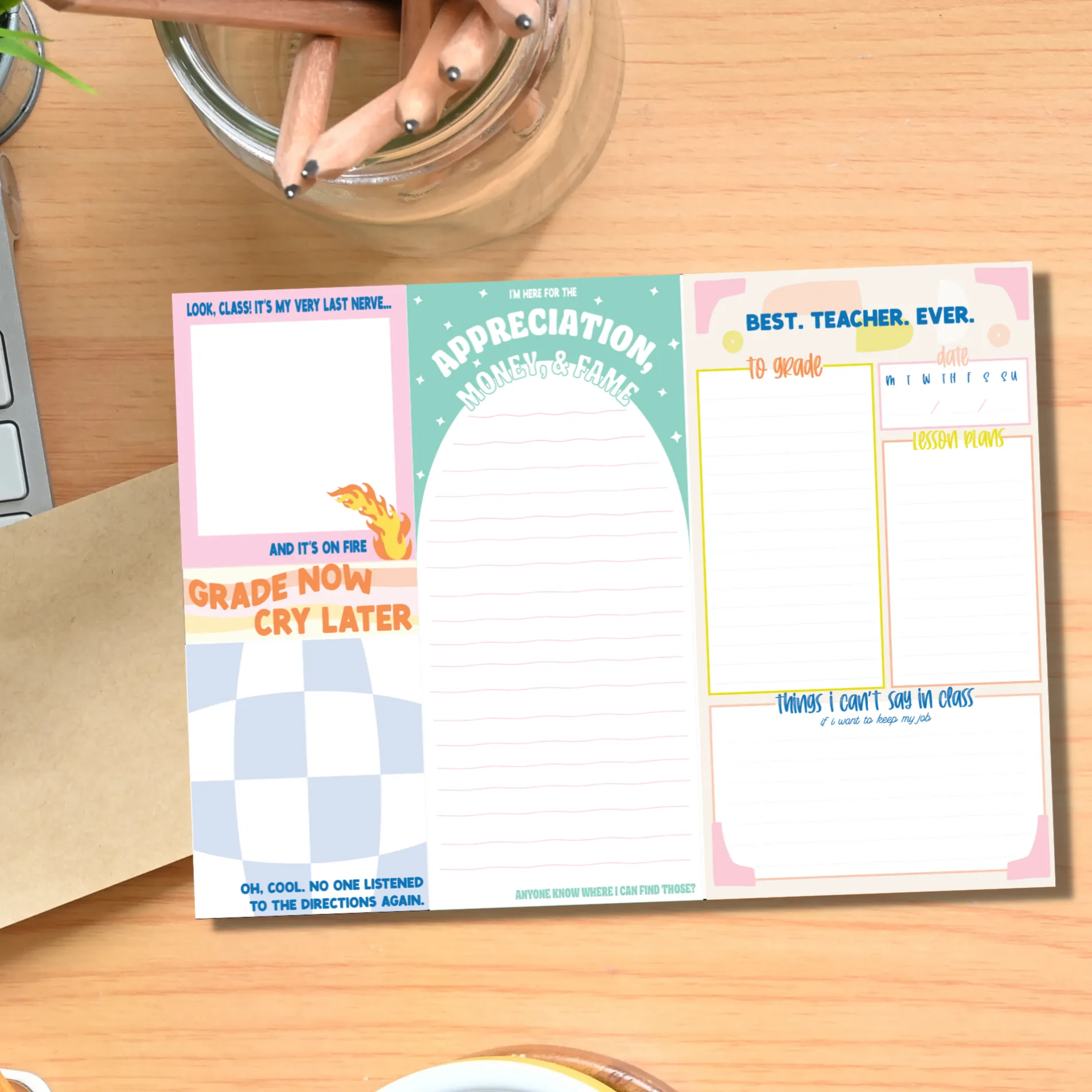 Mixed Size Notepad Set - Teachers