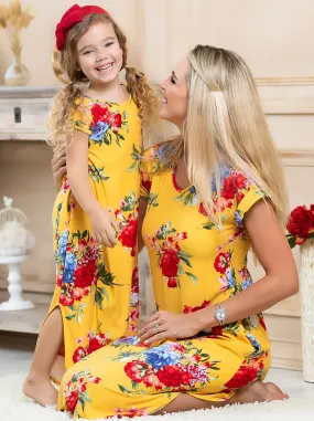 Mommy and Me Flower Fancy Maxi Dress