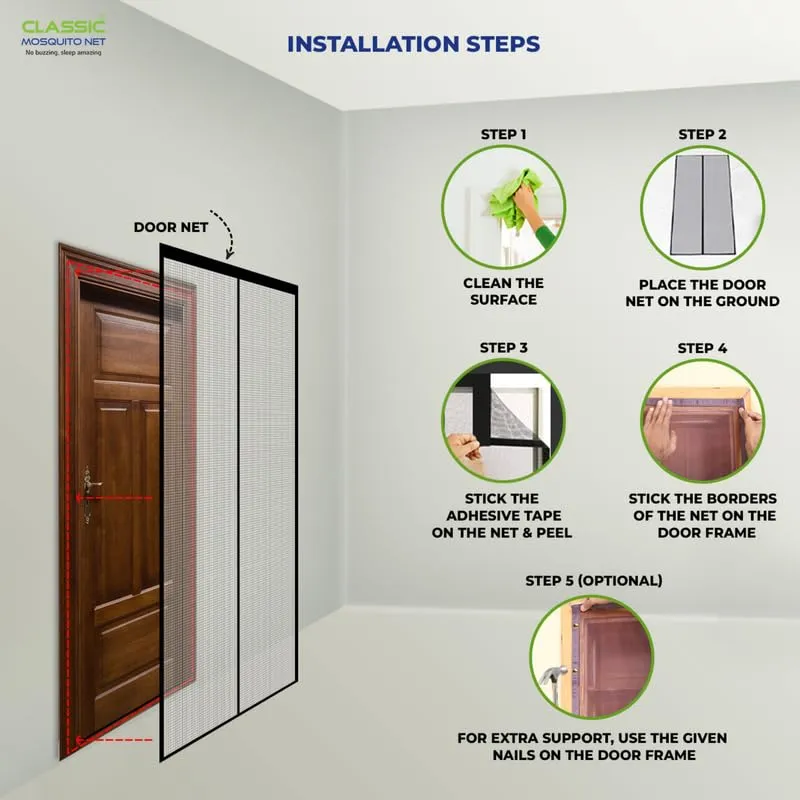 Mosquito Net For Door (Polyester Curtain)