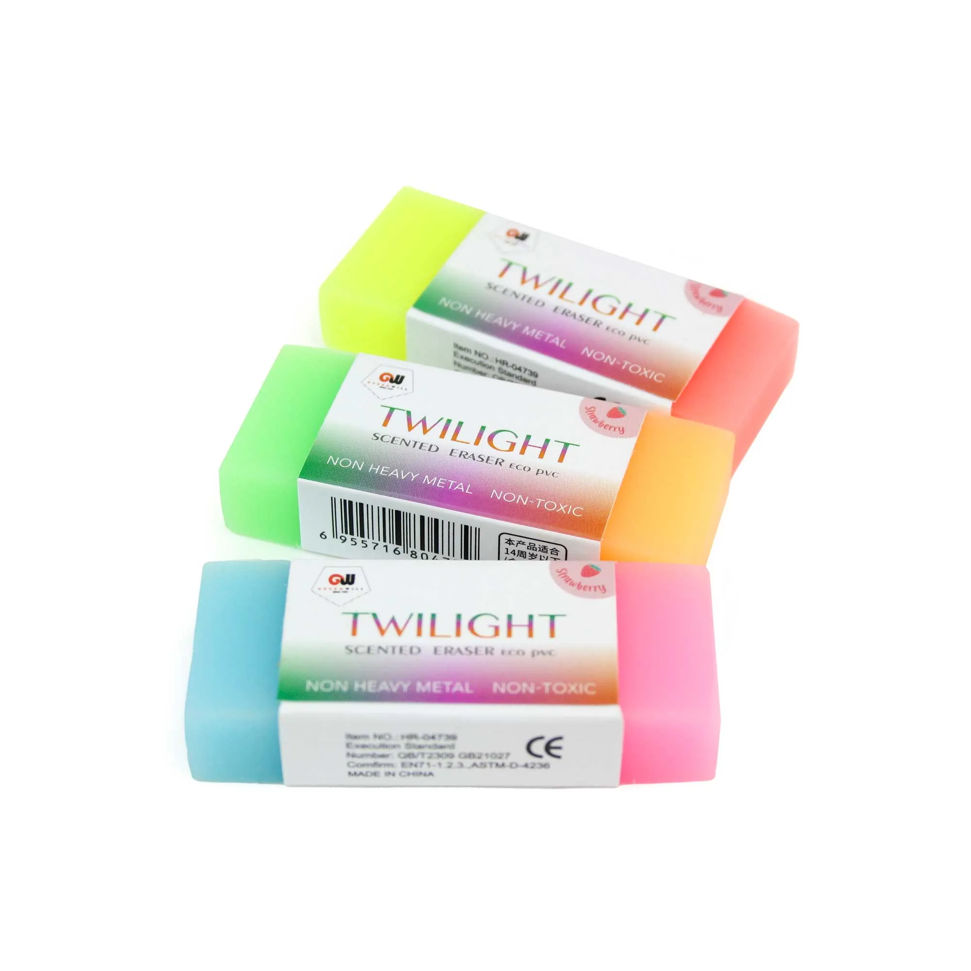 Multicoloured Eraser - Set of 6