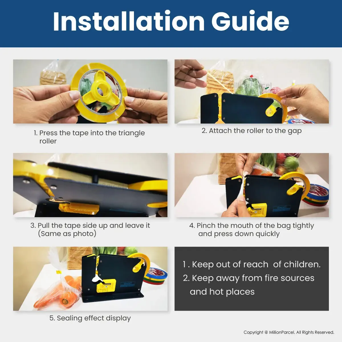 NICHIBAN Plastic Bag Sealer Tape | Bakery Tape